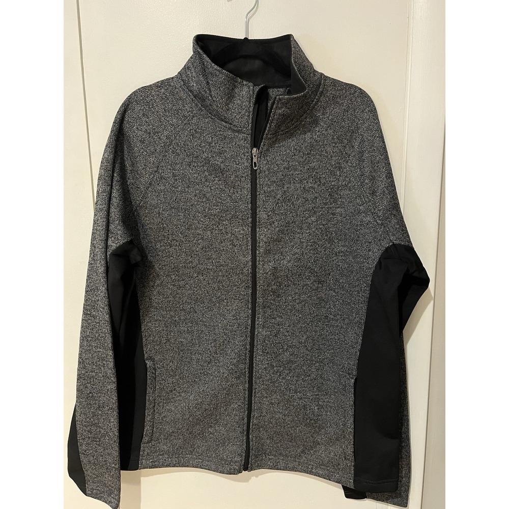 Spyder Men's Size‎ XL Constant Full Zip Sweater Jacket (187330) Black Gray Knit